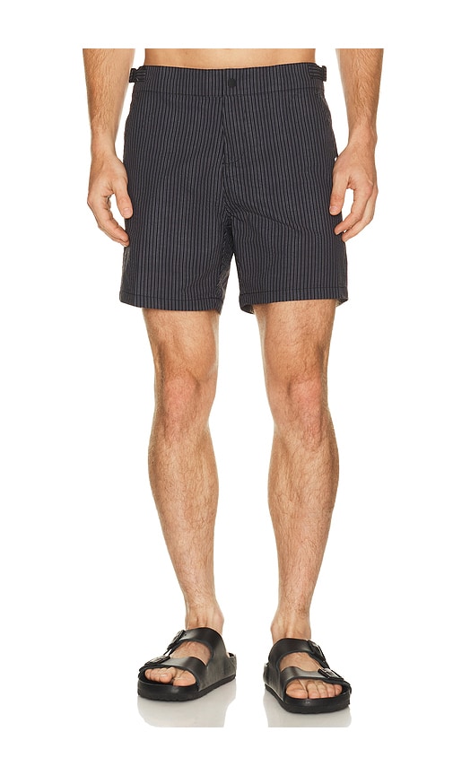 Vintage Summer Micro Seersucker Trunk in Black. M. Also in S, L, XL/1X, XXL/2X