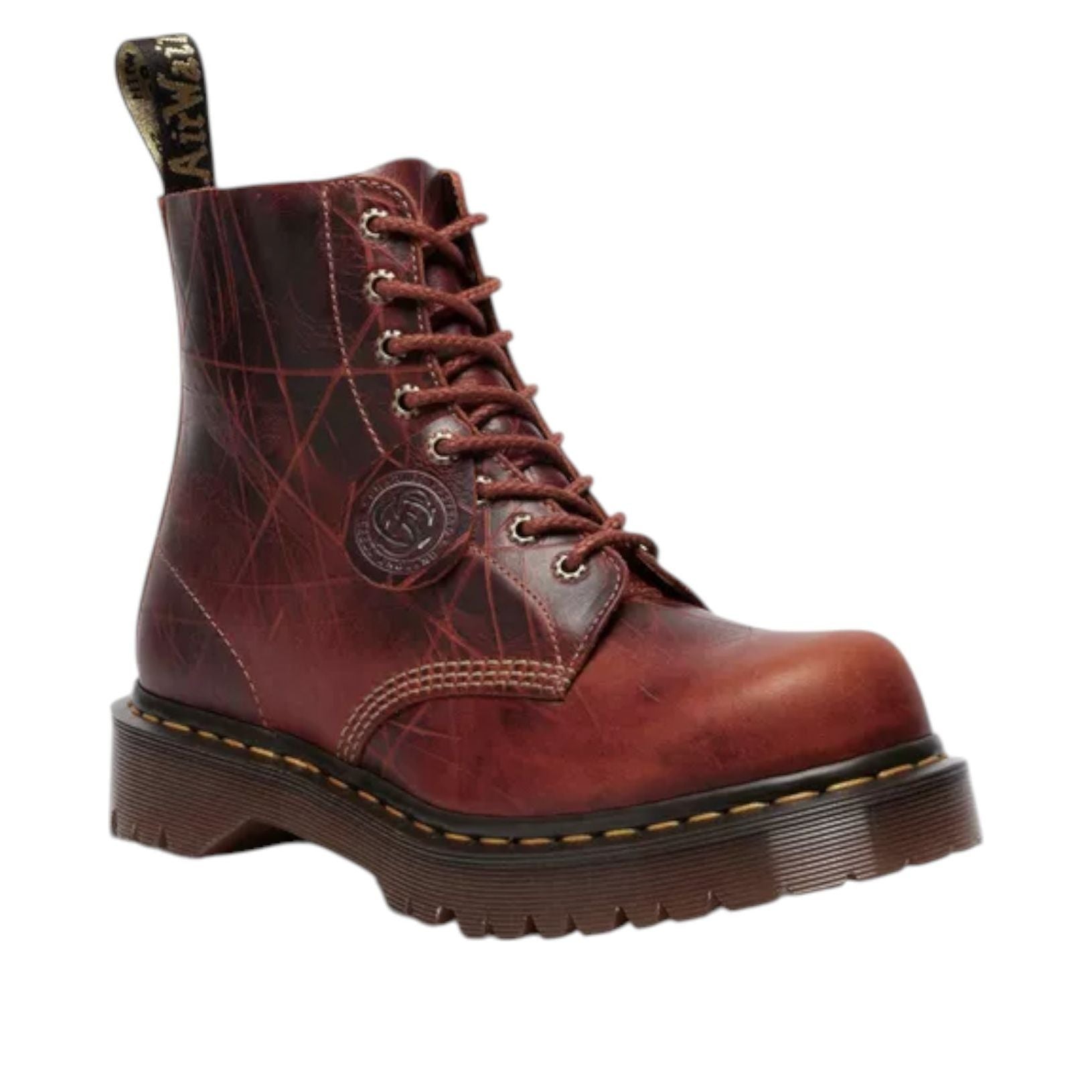 1460 Pascal Bump Toe Boots 'Caramel Brown'