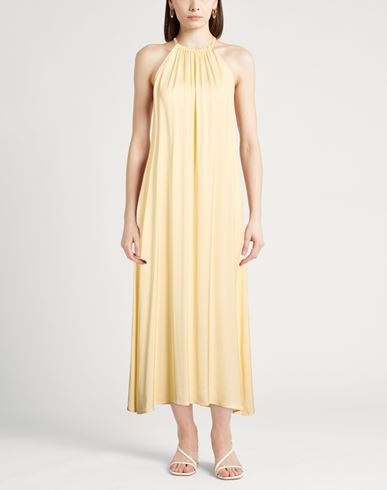 Woman Maxi dress Pastel yellow Size 6 Viscose