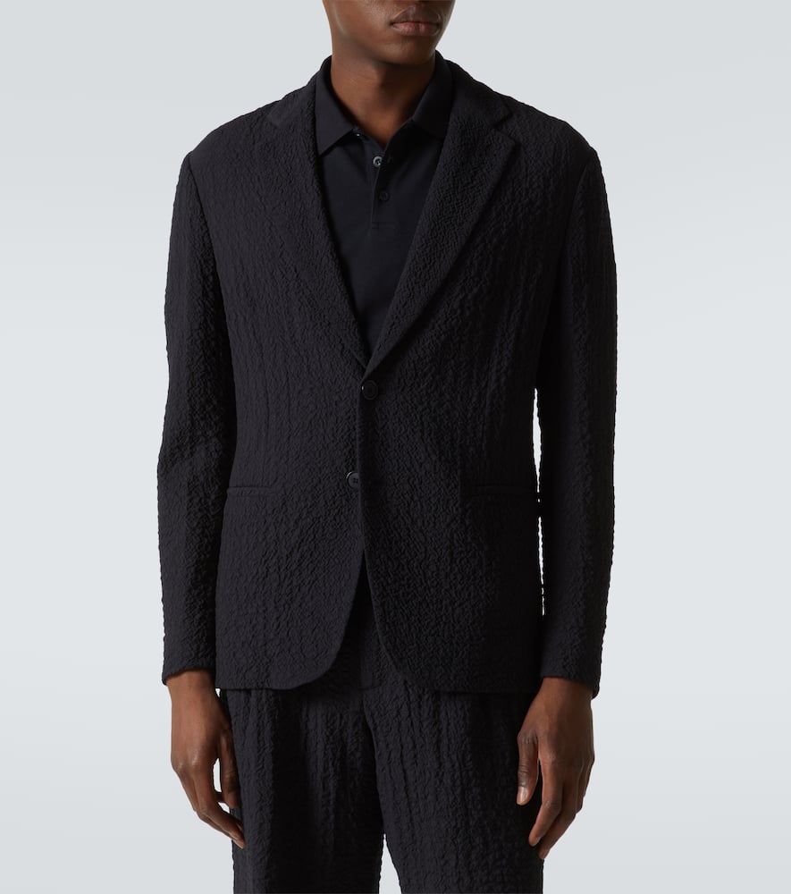 Wool seersucker blazer