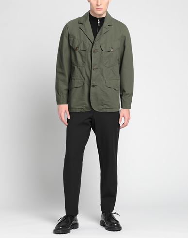 Manifattura Ceccarelli Man Jacket Military green Size 46 Cotton
