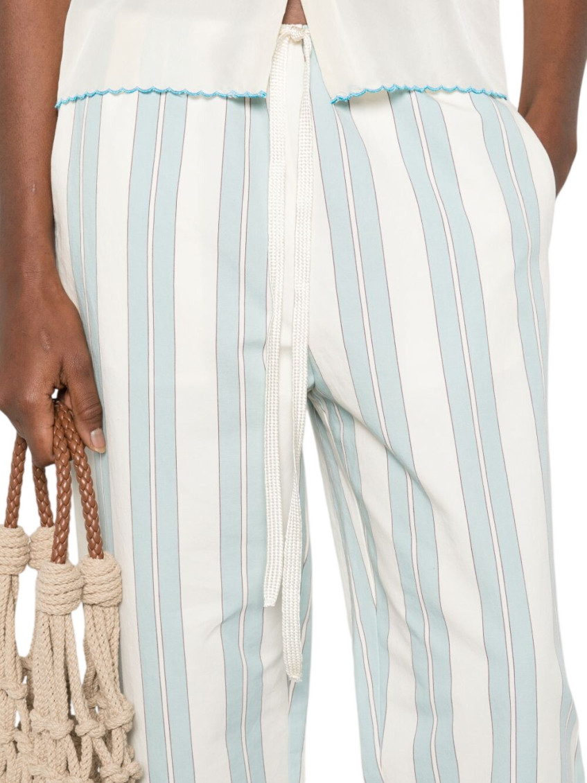 Blue Striped Trouser