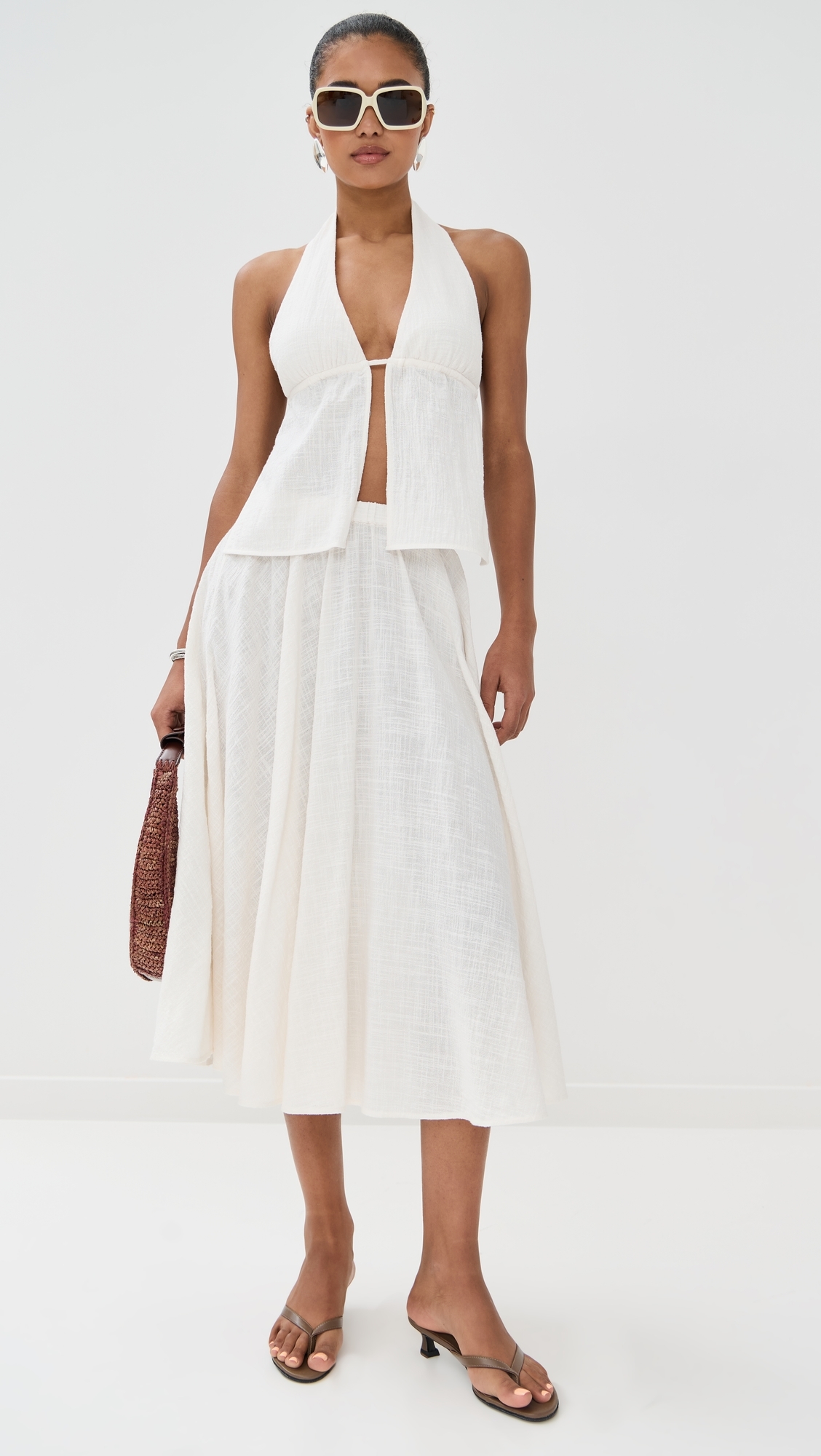 STAUD Carla Skirt Buttercream