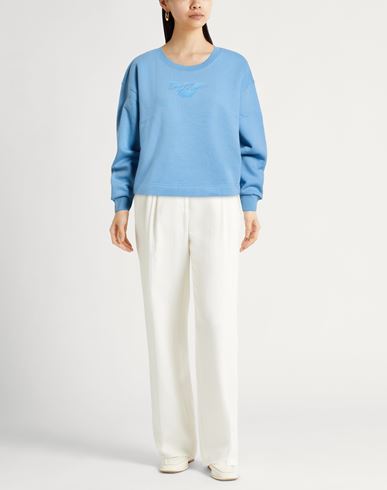 Woman Sweatshirt Light blue Size S Organic cotton, Polyester, Elastane