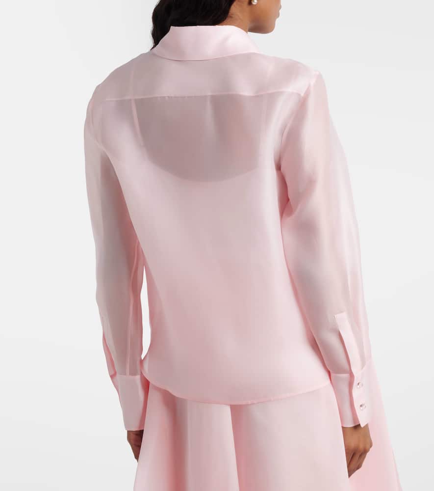 Agi crystal-embellished silk shirt