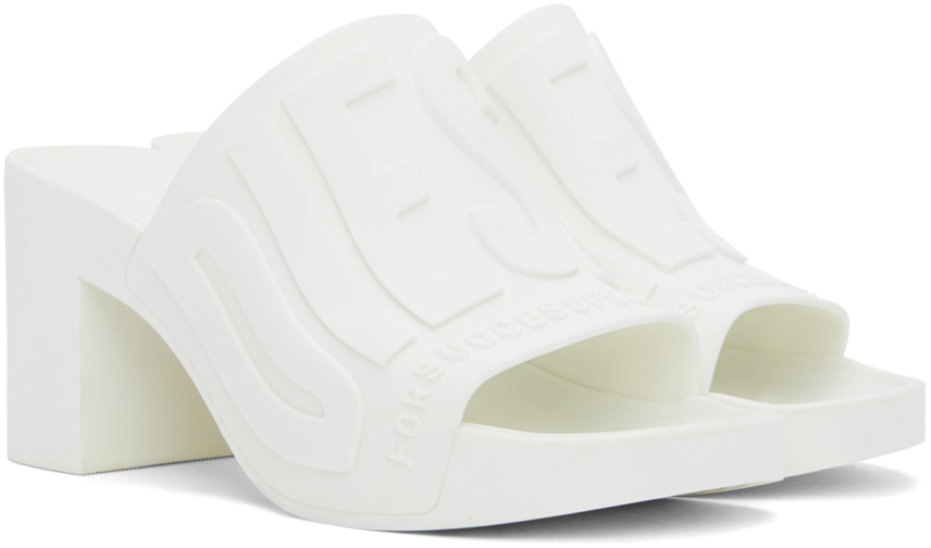 Diesel White Sa-Pamela H Heeled Sandals