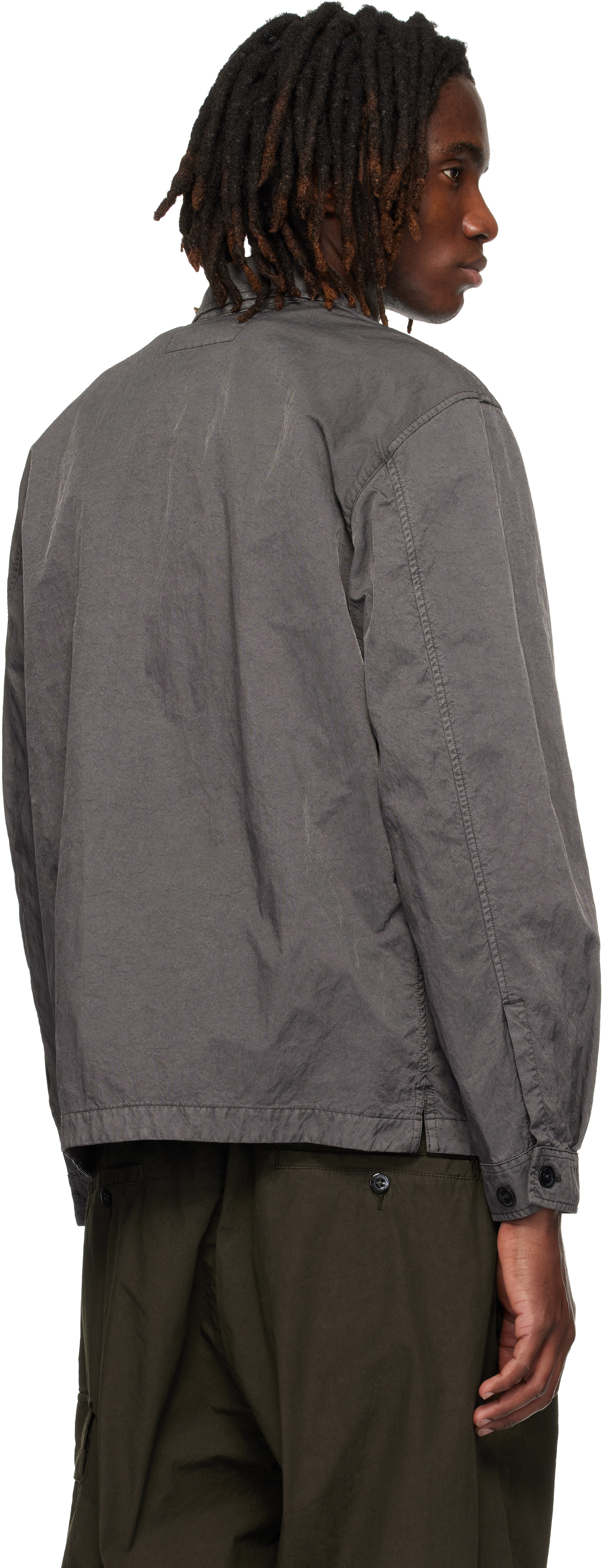 Gray Panama-R Zipped Lens Overshirt
