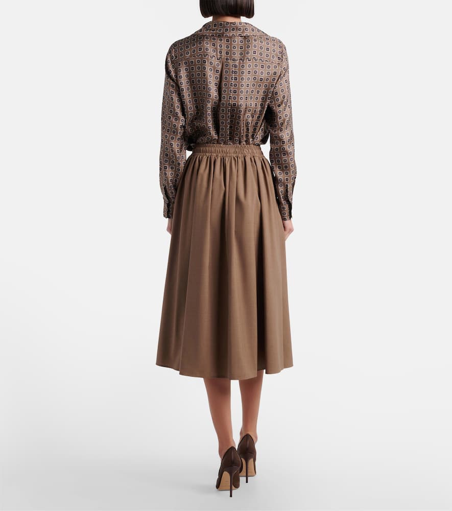 Livrea virgin wool midi skirt