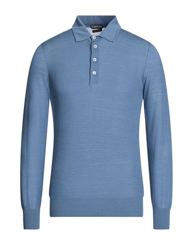 Man Sweater Slate blue Size 36 Silk, Cotton