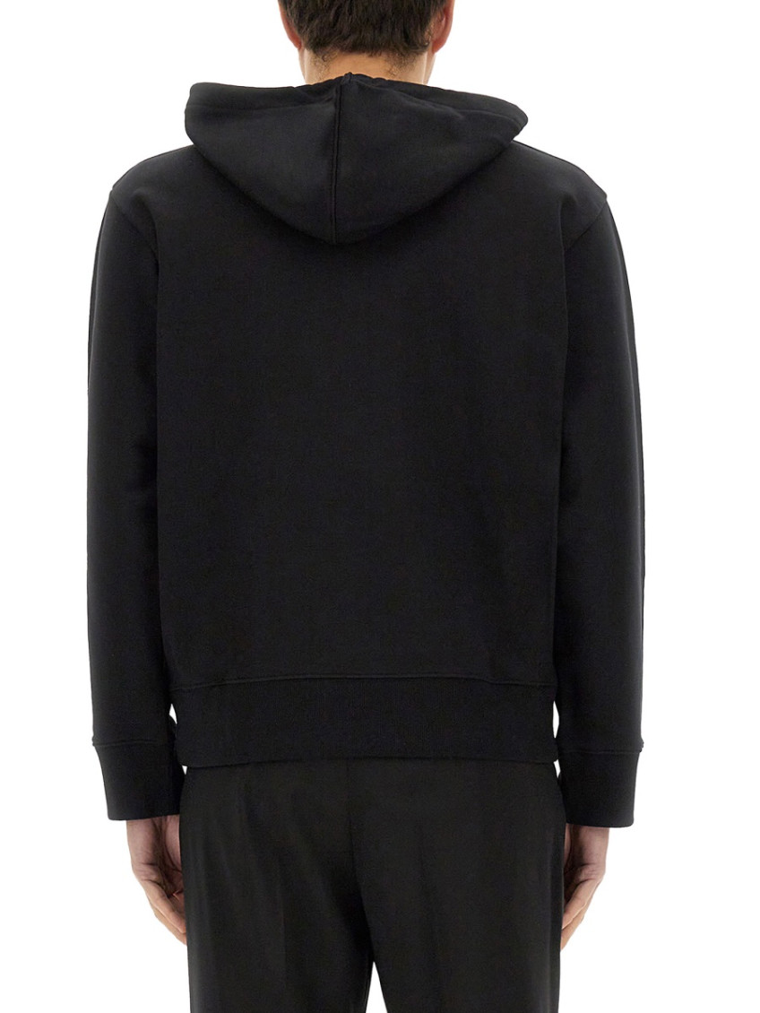 Black Logo Hood Sweatshirts
