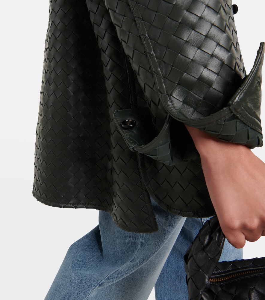 Intrecciato leather shirt