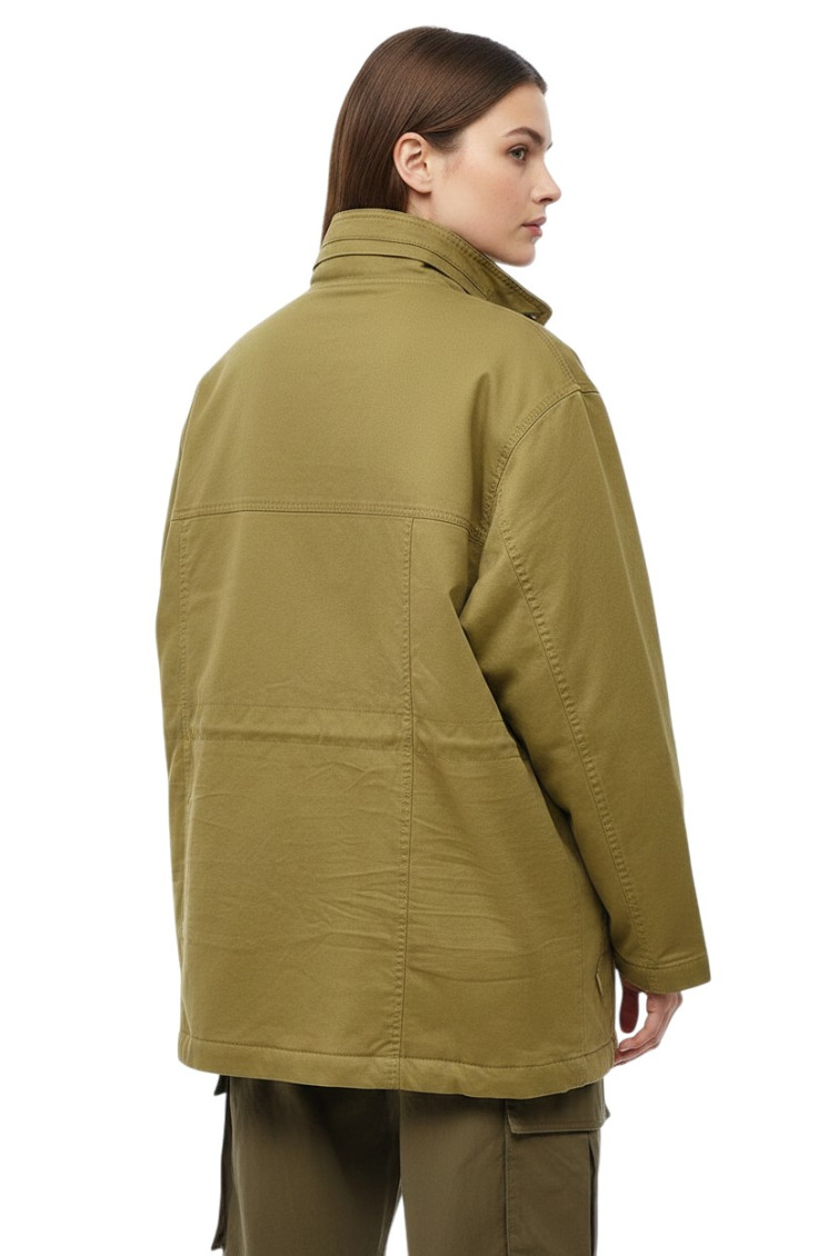 Green Mock Collar Jacket