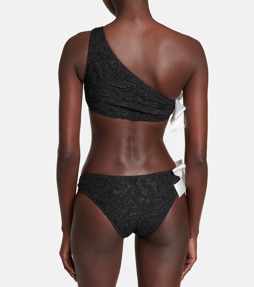 One-shoulder bow bikini bottoms