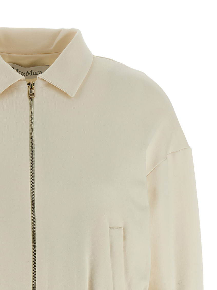 Argenta - Cropped Silk And Cotton Sweatshirt