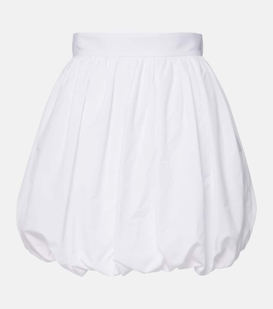High-rise cotton poplin miniskirt