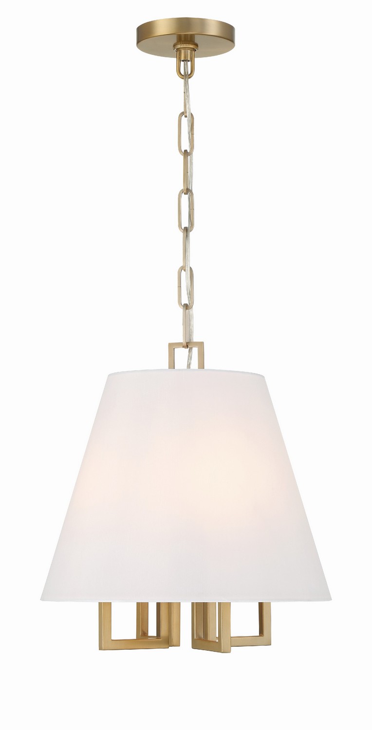 Vibrant Gold Four Light Mini Chandelier from the Westwood Collection
