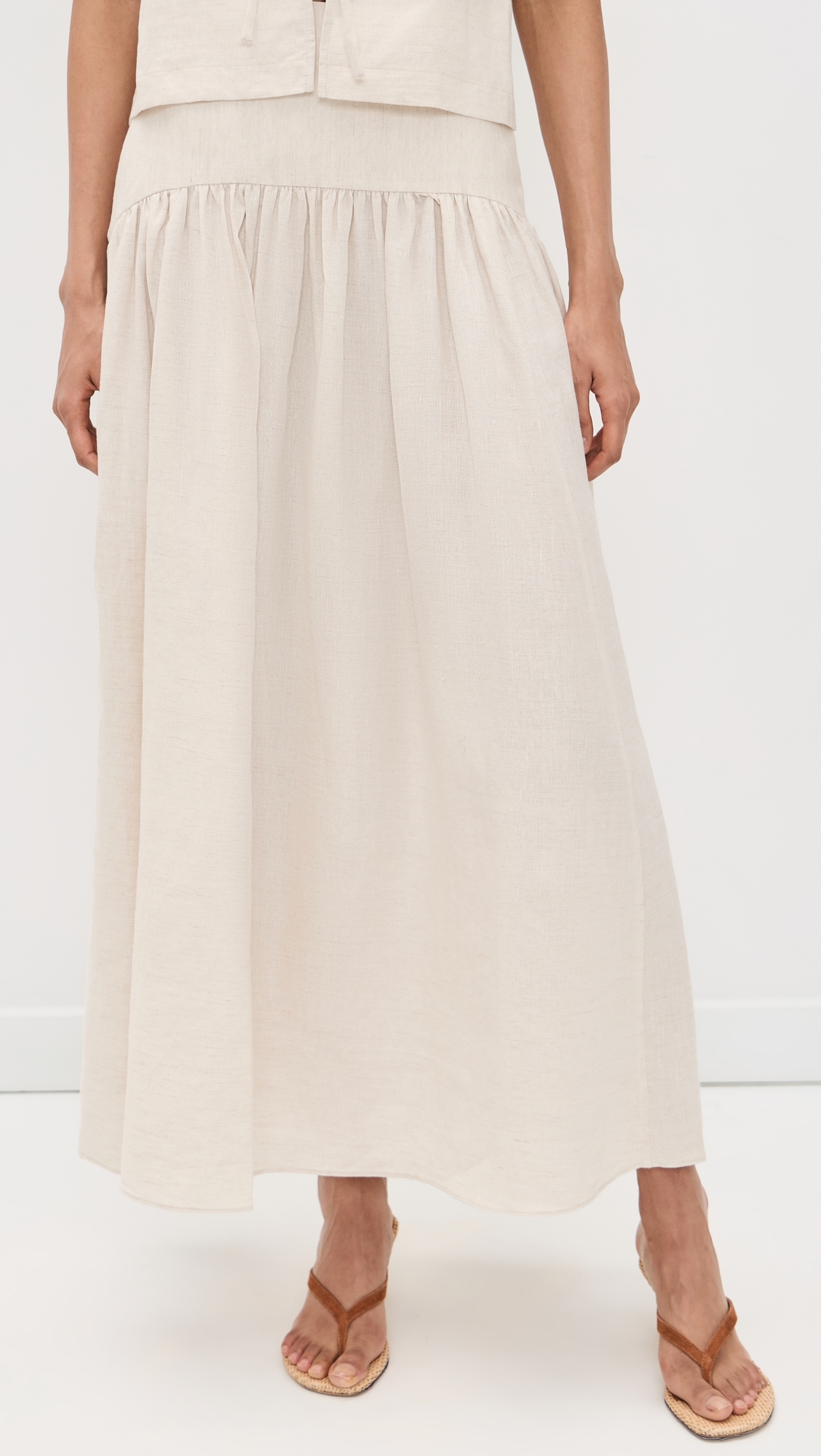 Procida Linen Skirt Natural
