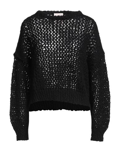 Woman Sweater Black Size L Wool, Polyamide