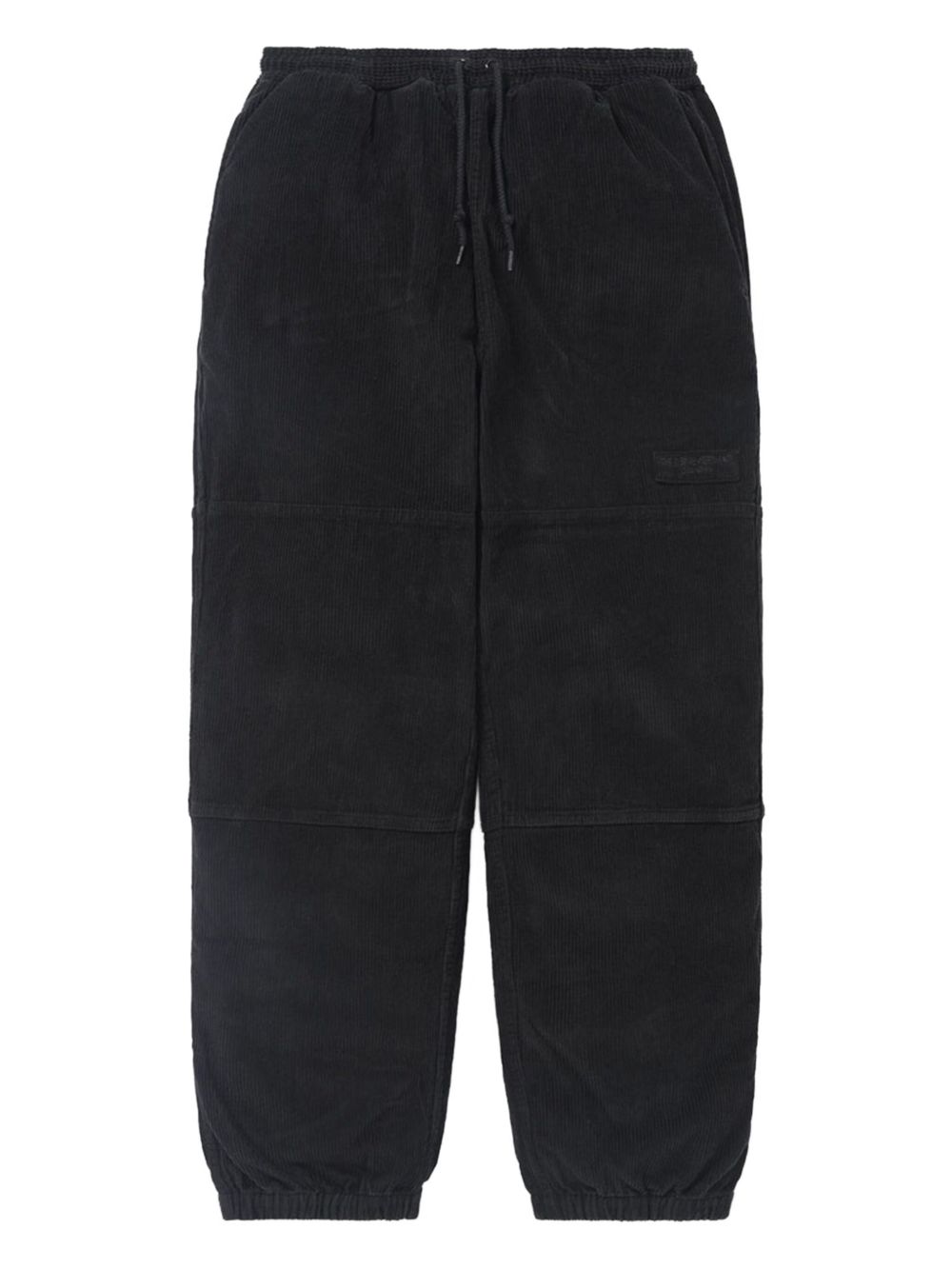 Corduroy panelled trousers - Black