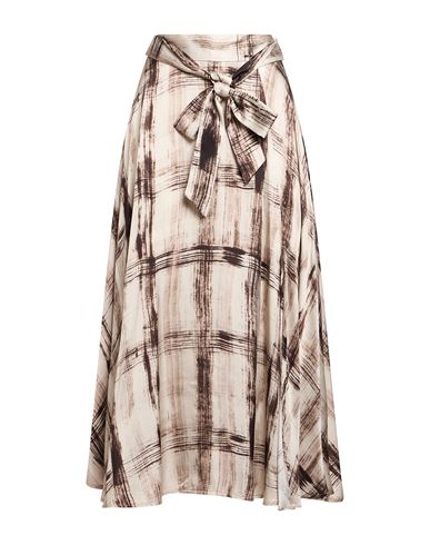 Woman Midi skirt Taupe Size 2 Viscose