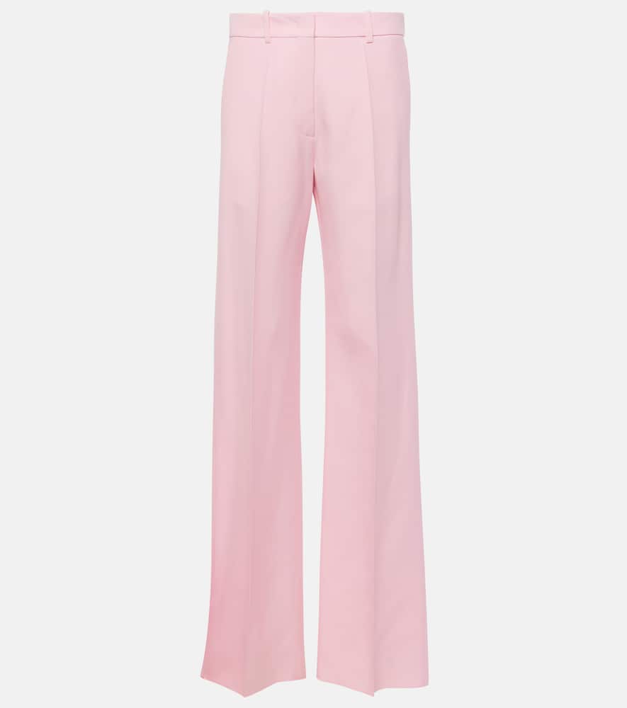 Wool and silk wide-leg pants