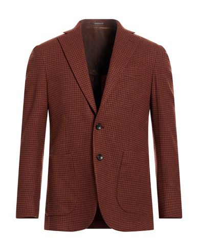 Man Blazer Brown Size 40 Virgin Wool, Cashmere
