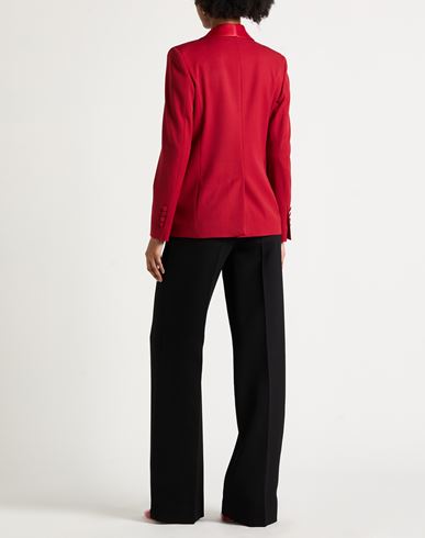Woman Blazer Red Size 6 Virgin Wool, Elastane