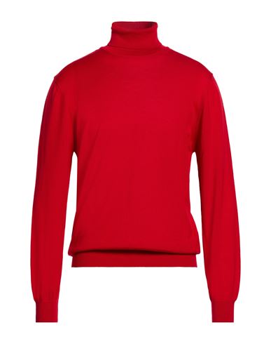 Man Turtleneck Red Size 42 Merino Wool