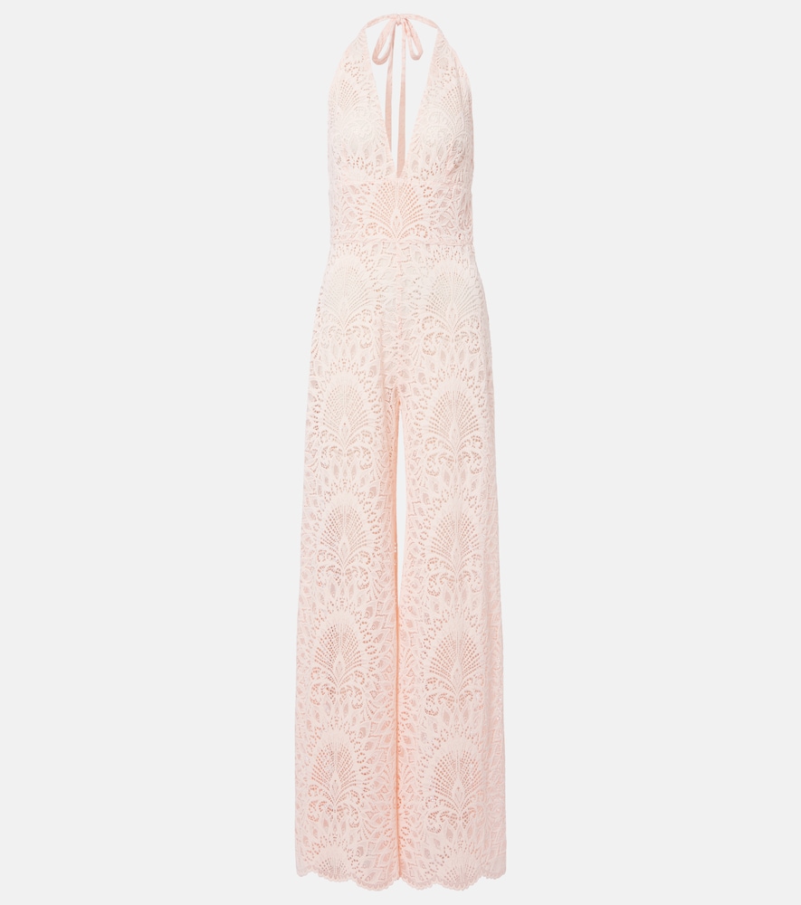Irena halterneck lace jumpsuit