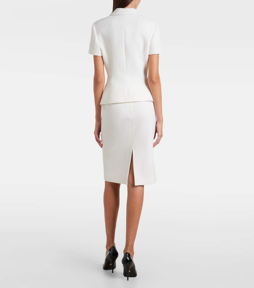 Virgin wool midi skirt