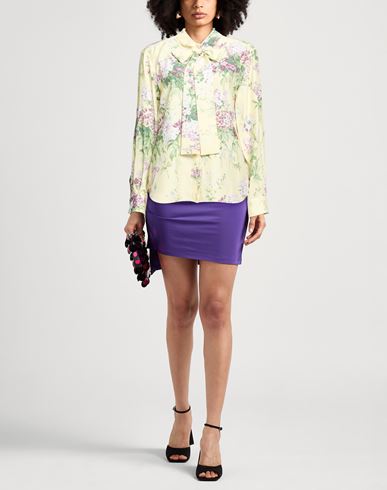 X Sanderson Woman Shirt Pastel yellow Size 4 Silk