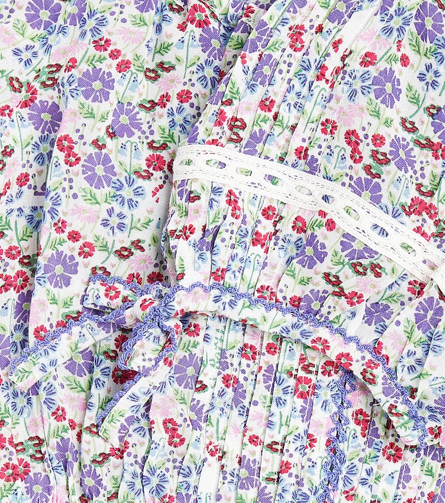 Bonny floral pleated crop top