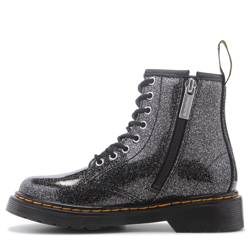 Kids' 1460 Combat Boot Big Kid Boots (Black Glitter)