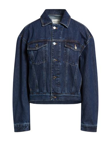 Woman Denim outerwear Blue Size L Organic cotton