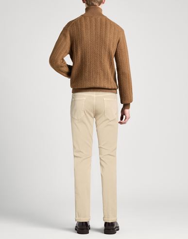 Man Jeans Beige Size 36 Cotton, Elastane