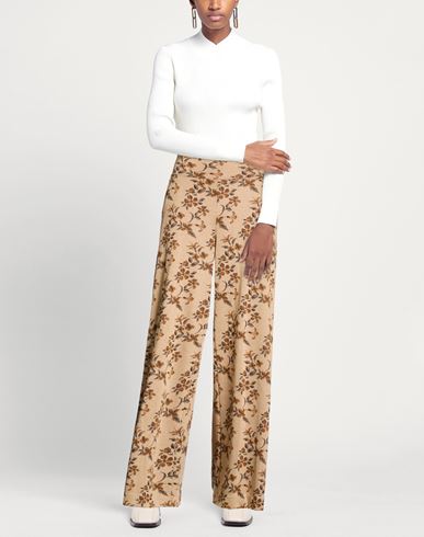 Niū Woman Pants Sand Size S Polyester, Viscose, Polyamide, Metallic Polyester, Elastane