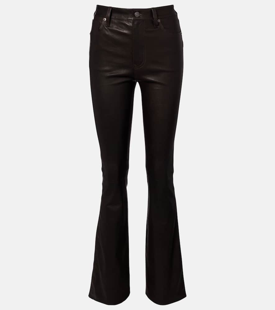 Reboot Crop leather bootcut pants