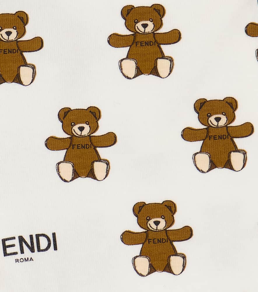 Fendi Kids Baby printed cotton-blend leggings