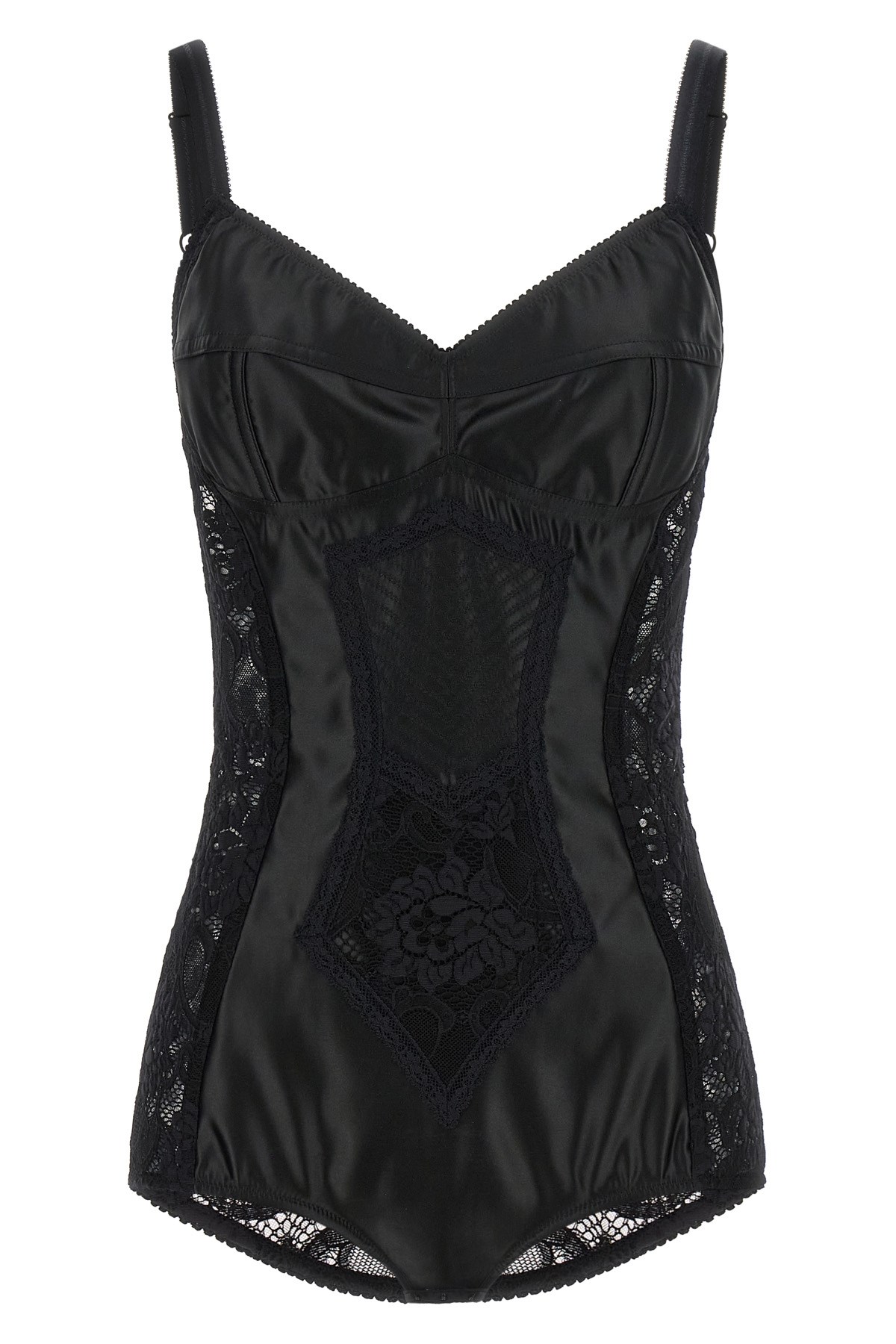 Satin And Lace Corsetry Bodysuit