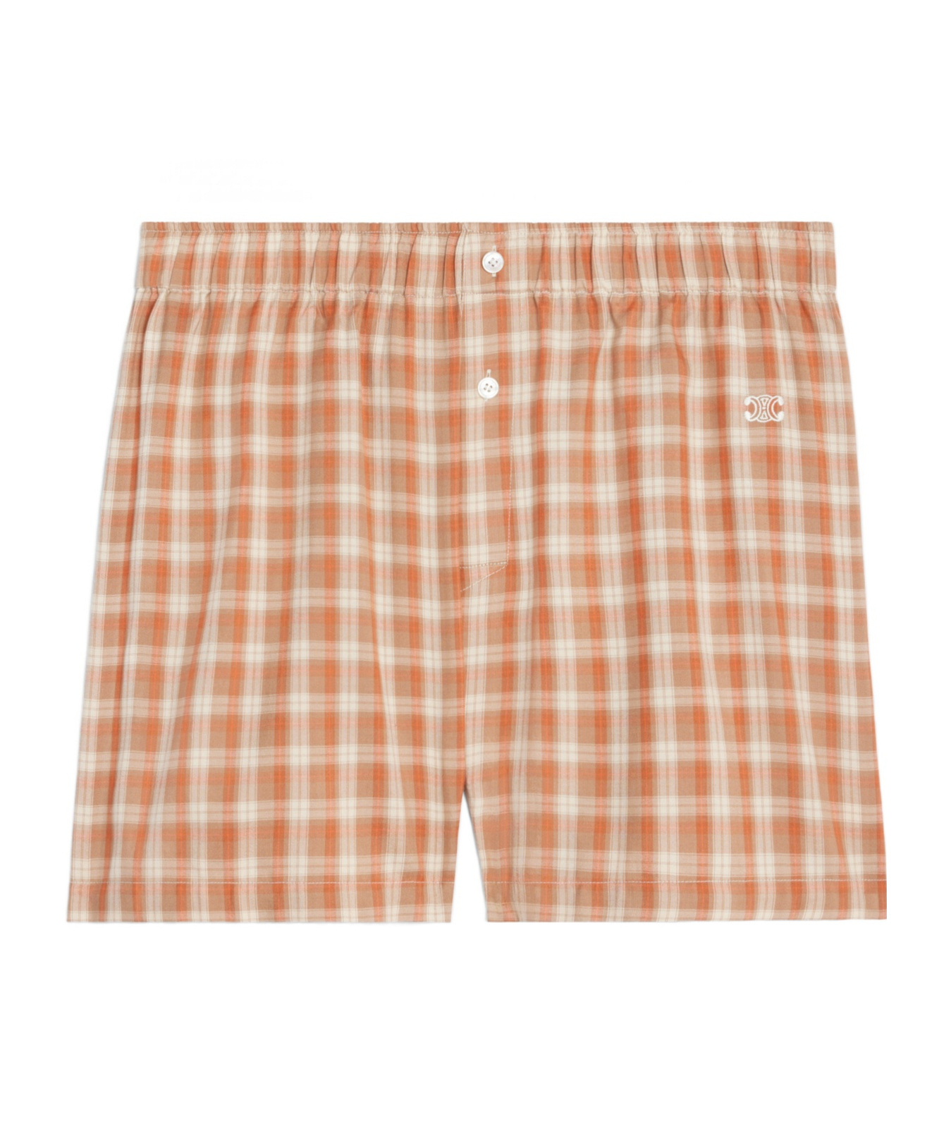 Boxer shorts in check silk