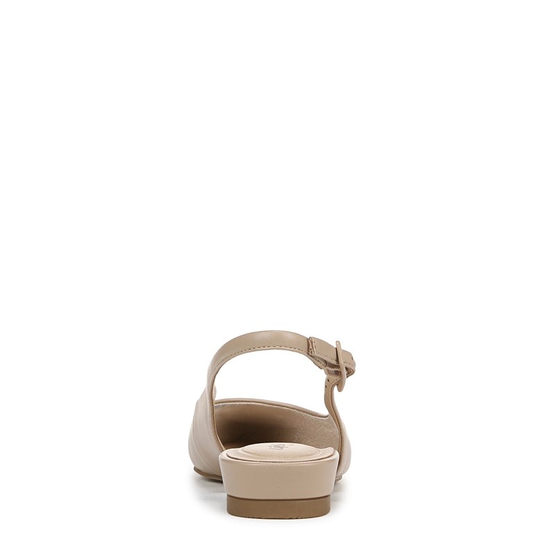 Women's Percy Slingback Flat Shoes (Taupe Faux Leather)