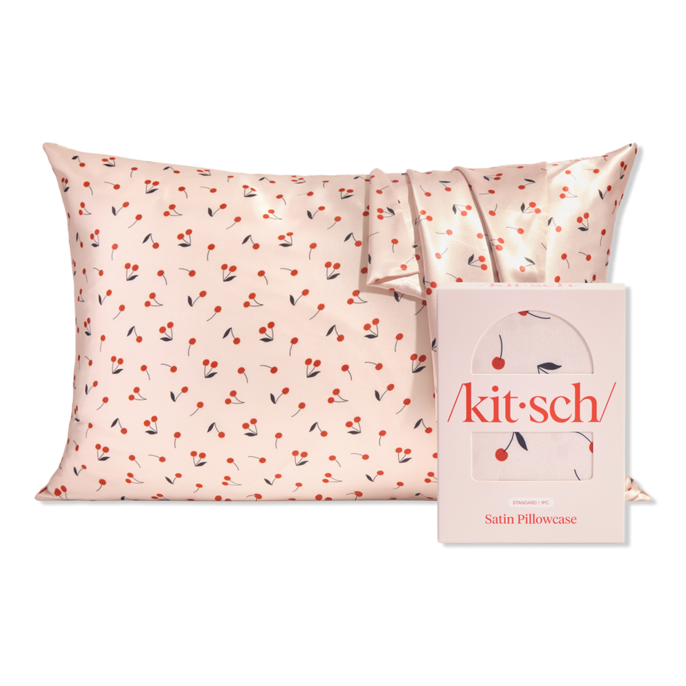 Satin Pillowcase - Cherry Print