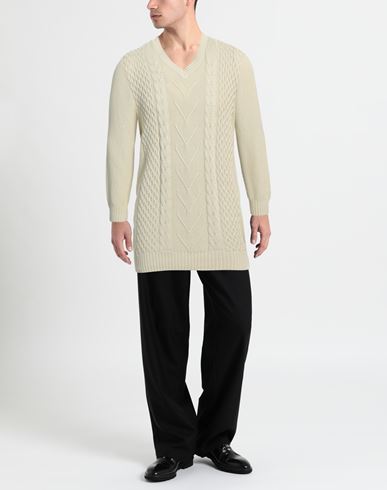 Man Sweater Beige Size 44 Cotton