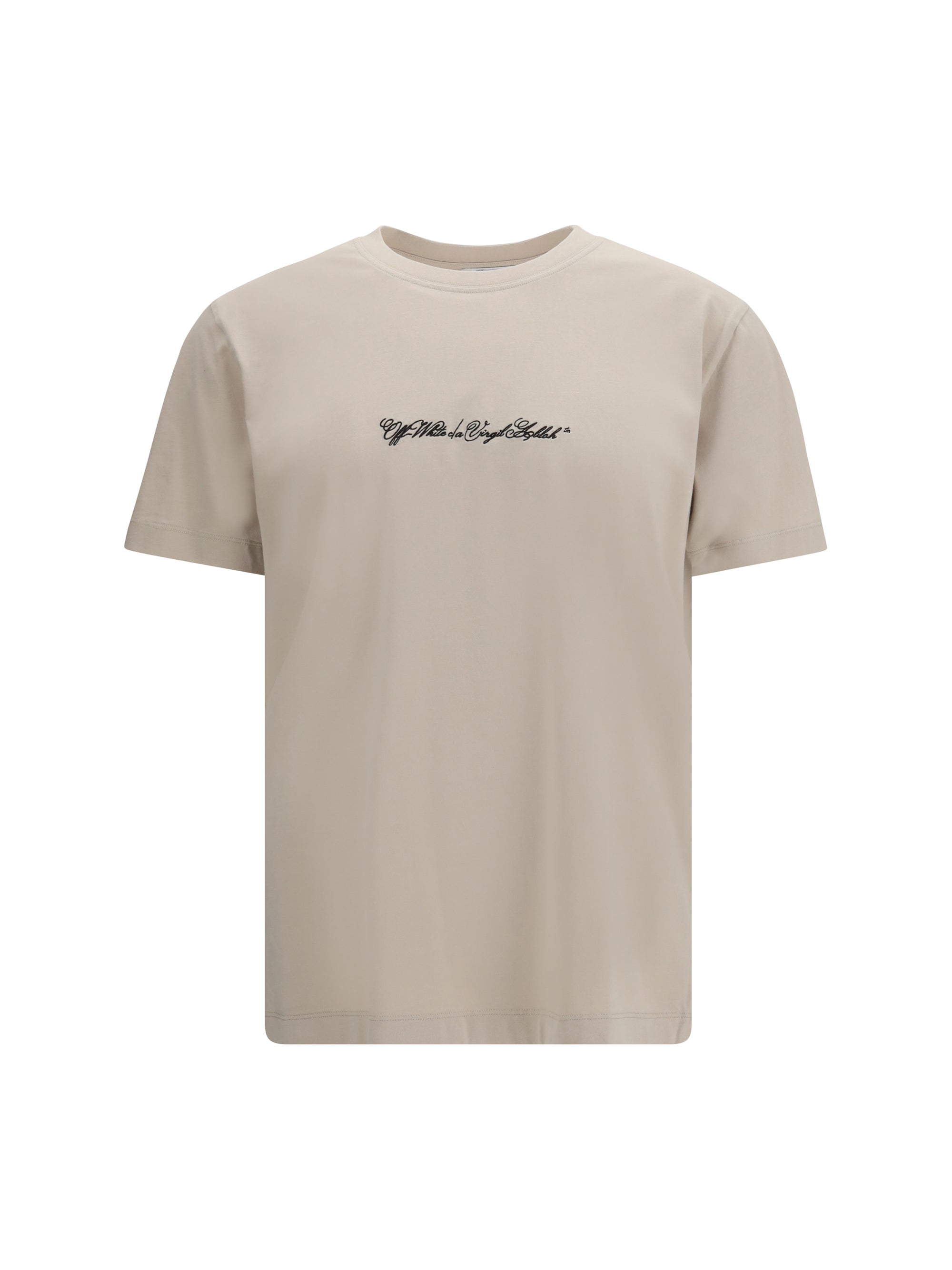 Script Arrow T-Shirt — Beige