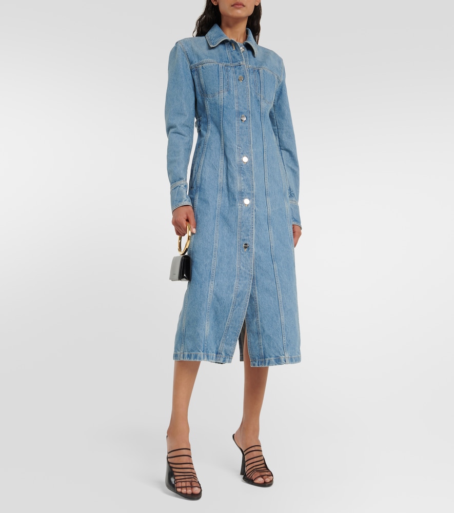 Cotton denim shirt dress