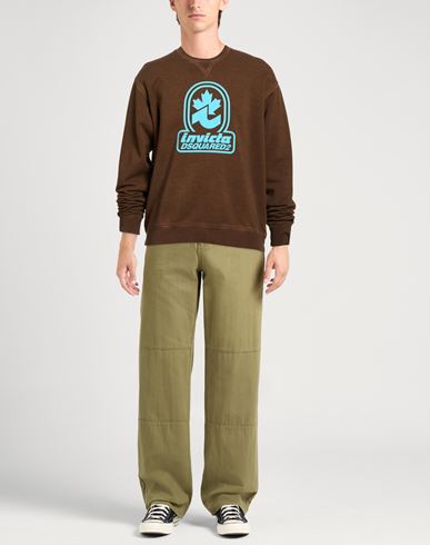 Man Sweatshirt Brown Size S Cotton