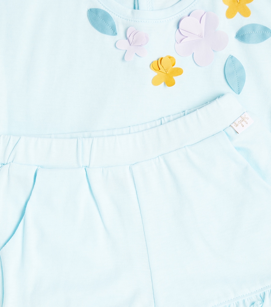 Il Gufo Baby cotton top and shorts set