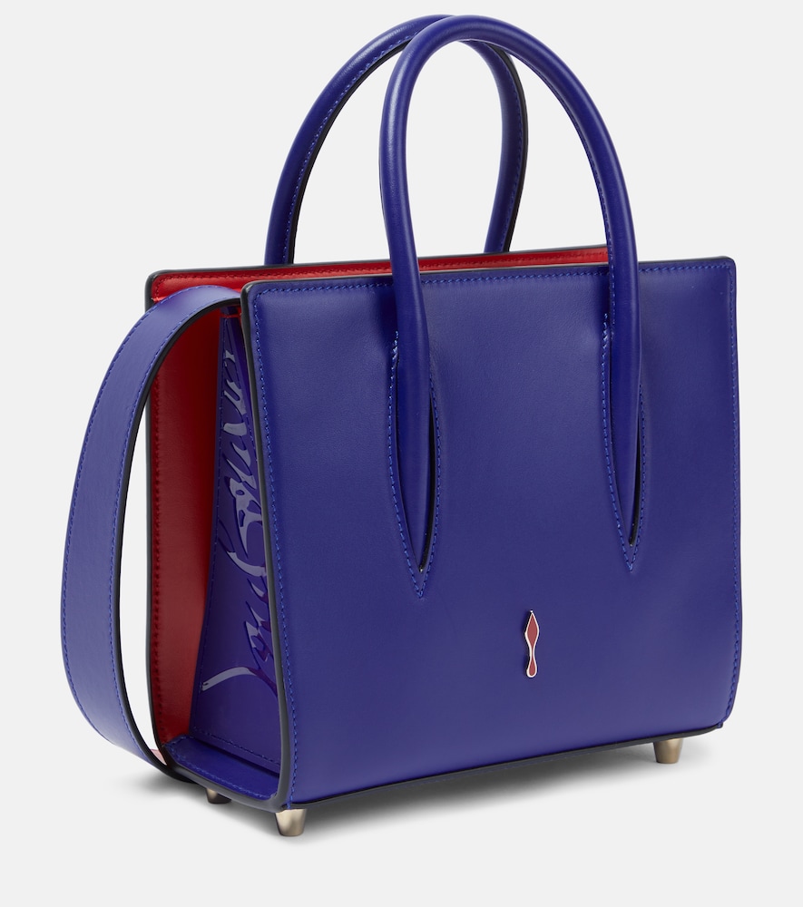Paloma Mini velour and leather tote bag