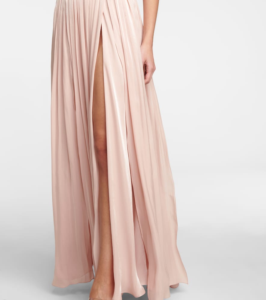 Costarellos Brennie iridescent georgette gown
