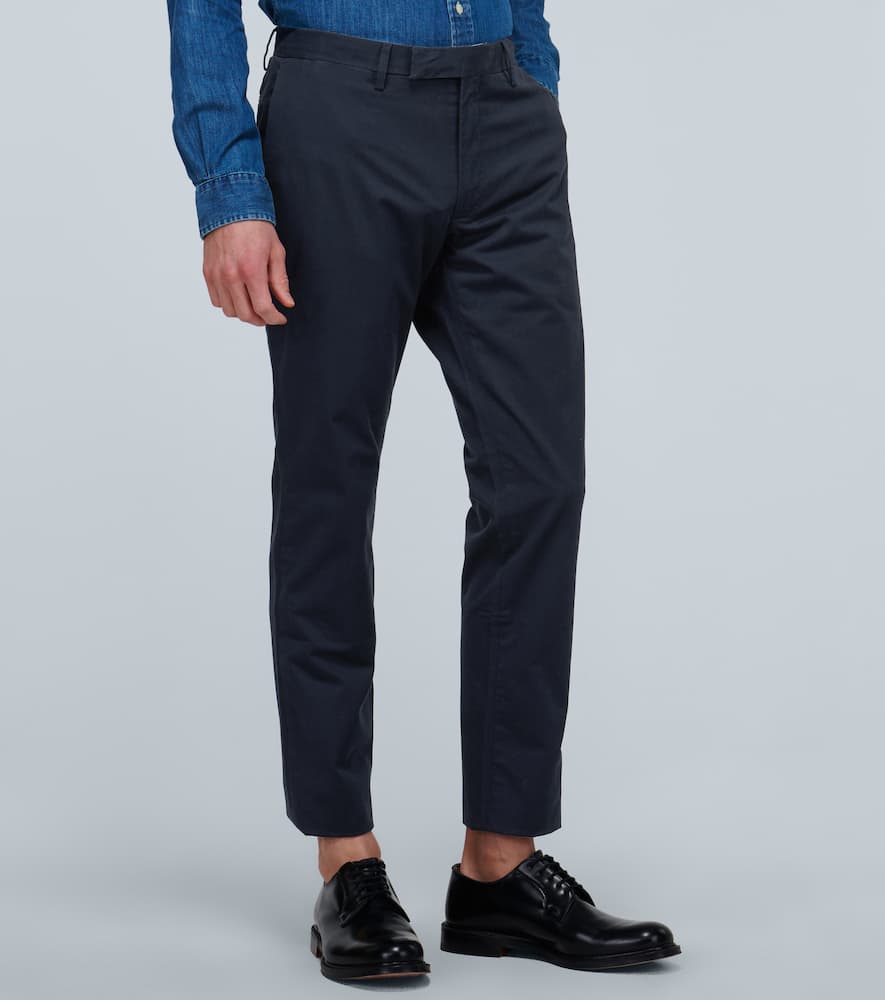 Slim-fit cotton pants